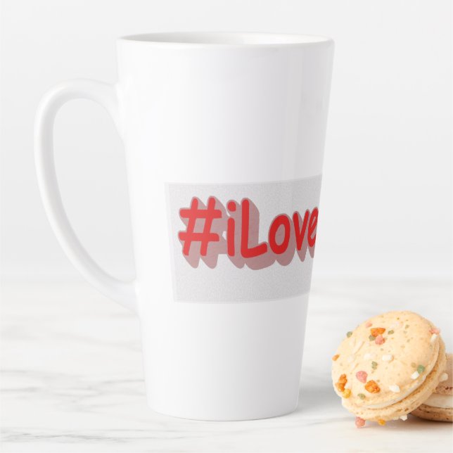 Caneca De Café Latte "#iLoveQuebec " Design bonito. Comprar Agora (In Situ)