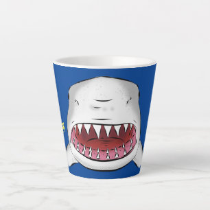 Caneca De Café Latte ilustração da média dos desenhos animados de tubar