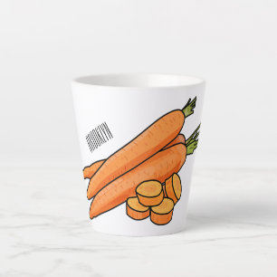 Caneca De Café Latte Ilustração de desenho animado