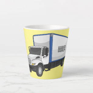 Caneca De Café Latte Ilustração de desenho animado de caminhão