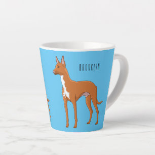Caneca De Café Latte Ilustração de desenho animado de cão aficionado po