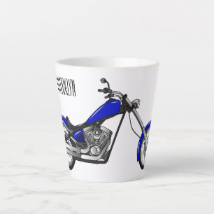 Caneca De Café Latte Ilustração de desenho animado de motocicleta Chopp
