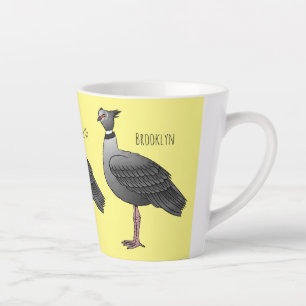 Caneca De Café Latte Ilustração de desenho animado de pássaros no sul