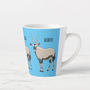 Caneca De Café Latte Ilustração de desenho animado Oryx