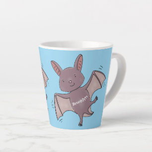 Caneca De Café Latte Ilustração de desenho animado voador de filhotes