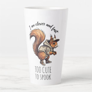 Caneca De Café Latte Ilustração de Esquilo Bonito Café Personalizável