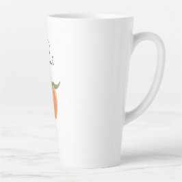 Caneca De Café Latte Ilustração de Fruta Pêssego Pintada Fofa