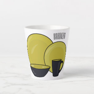 Caneca De Café Latte ilustração do desenho de desenho de tabela