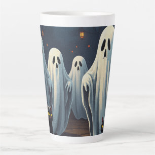 Caneca De Café Latte Ilustração noturna assombrada