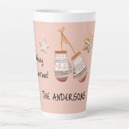 Caneca De Café Latte Ilustrações Rústicas Country em Aquarela Rosa Fofo