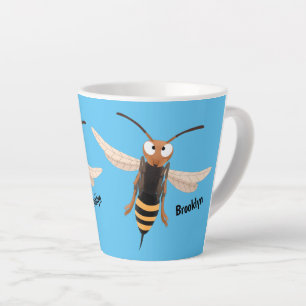 Caneca De Café Latte Imagem de desenho animado com zangão
