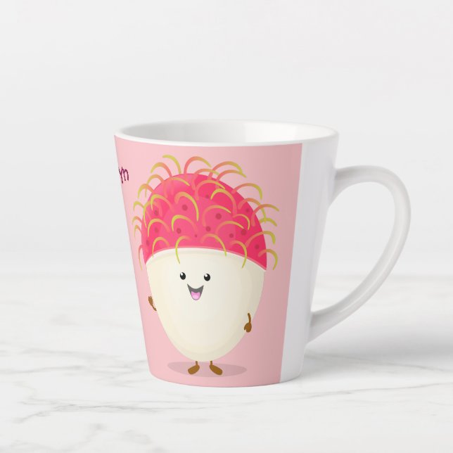 Caneca De Café Latte Imagem de desenho animado rosa-claro (Direita)