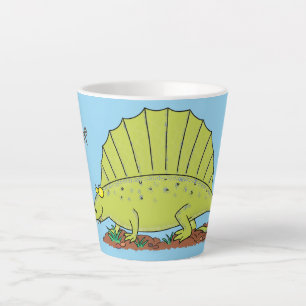 Caneca De Café Latte Imagem de desenho animado verde-claro