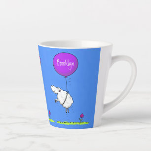 Caneca De Café Latte Imagem de humor de desenho animado de balão de ove