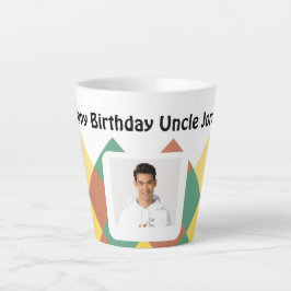 Caneca De Café Latte Imagem e texto personalizados com edição remota