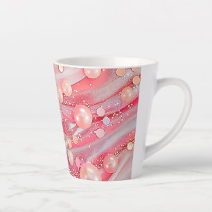 Caneca De Café Latte Impressão da pérola de coloração do Pastel