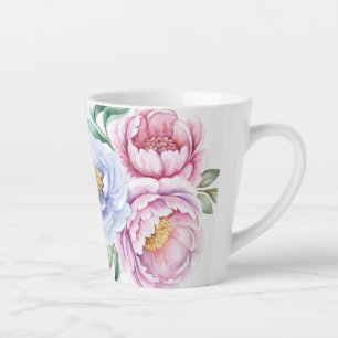 Caneca De Café Latte Impressão de Peões Pintados à Mão