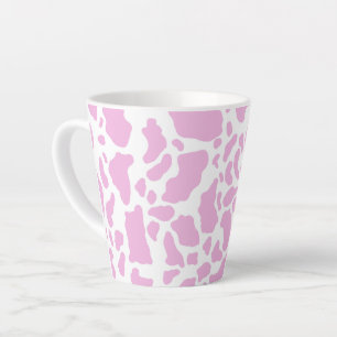 Caneca De Café Latte Impressão de Vaca Rosa