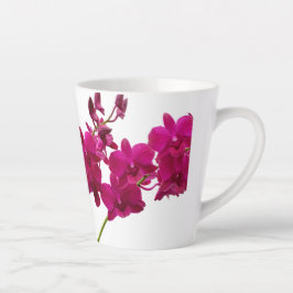 Caneca De Café Latte Impressão Floral vibrante