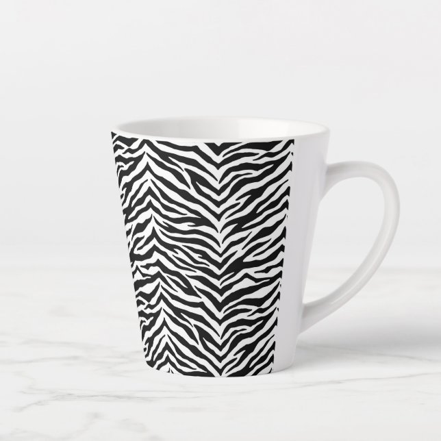 Caneca De Café Latte Impressão Latte de Mug-Zebra (Direita)