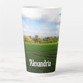 Caneca De Café Latte Inglês Autumn Countryside - Grande Personalizado