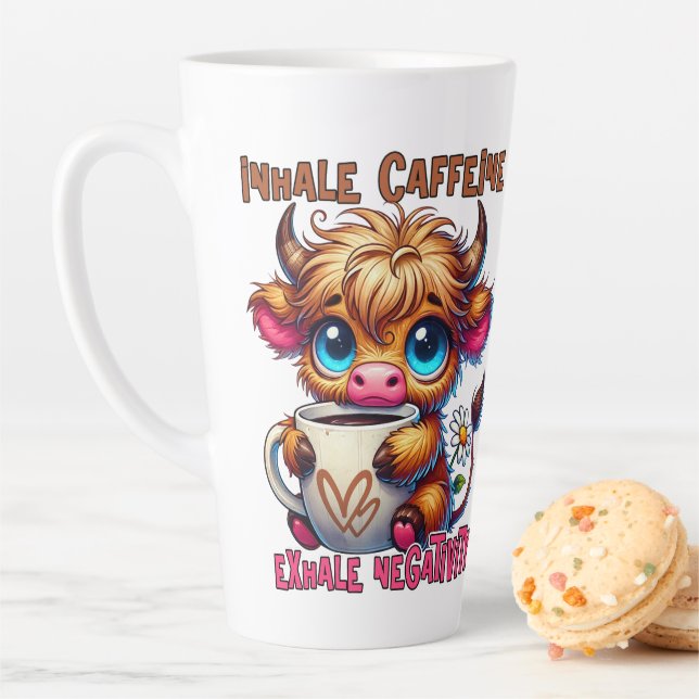 Caneca De Café Latte Inhale Caffeine Exhale Negativity  (In Situ)