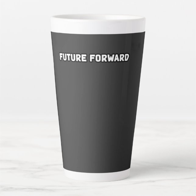 Caneca De Café Latte Inovador de Mindset Futuro Progressivo (Frente)