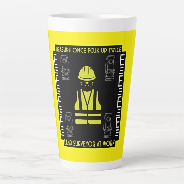 Caneca De Café Latte inspetores terrestres (Frente)
