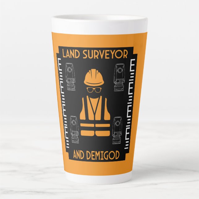 Caneca De Café Latte inspetores terrestres (Frente)