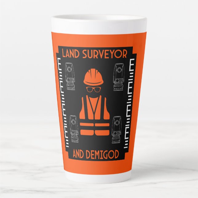 Caneca De Café Latte inspetores terrestres (Frente)