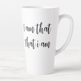 Caneca De Café Latte Inspiração "Eu sou isso, que sou", cita Mug