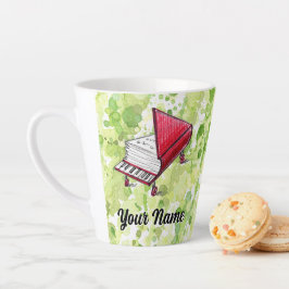 Caneca De Café Latte Inspiração Literária E Musical Personalizável