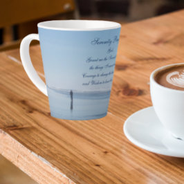Caneca De Café Latte Inspiração Serenity Prayer Beach Walkers
