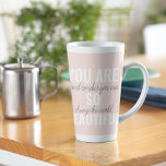 Caneca De Café Latte Inspiração Você É Uma Citação Positiva Tão Bonita<br><div class="desc">Inspiração Você É Uma Citação Positiva Tão Bonita</div>
