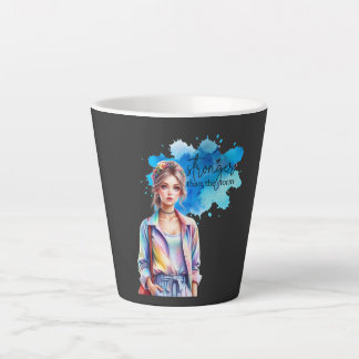 Caneca De Café Latte Inspirational Girl Graphic 