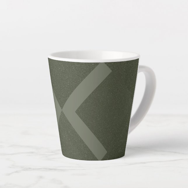 Caneca De Café Latte Interseção X Moss Green Latte Mug - Personalizado (Ângulo direito)