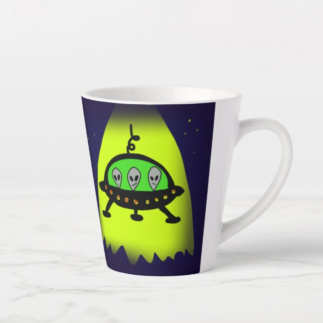 Caneca De Café Latte invasão de alienígenas (Direita)