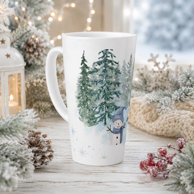 Caneca De Café Latte Inverno Aconchegante  (Criador carregado)