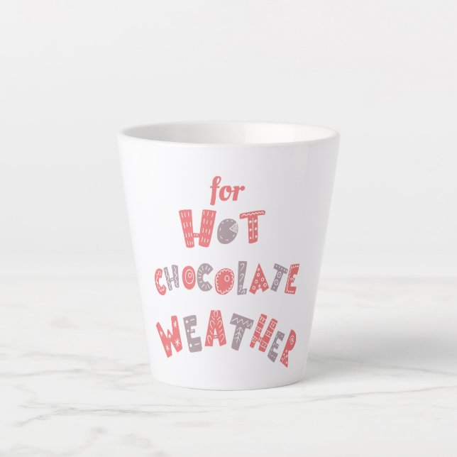 Caneca De Café Latte Inverno de chocolate quente (Frente)