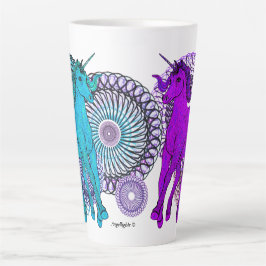 Caneca De Café Latte Invisible Unicorn