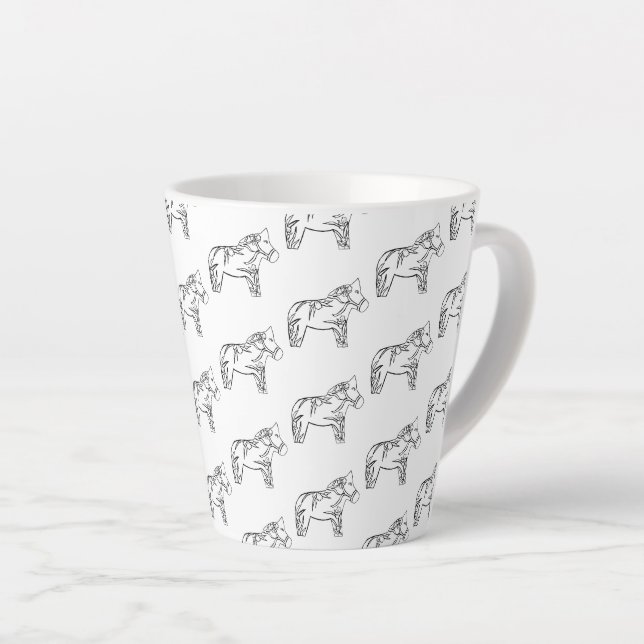 Caneca De Café Latte Iris Horse (Ângulo direito)
