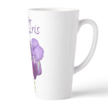 Iris personalizável, nome de garota, flores roxas 