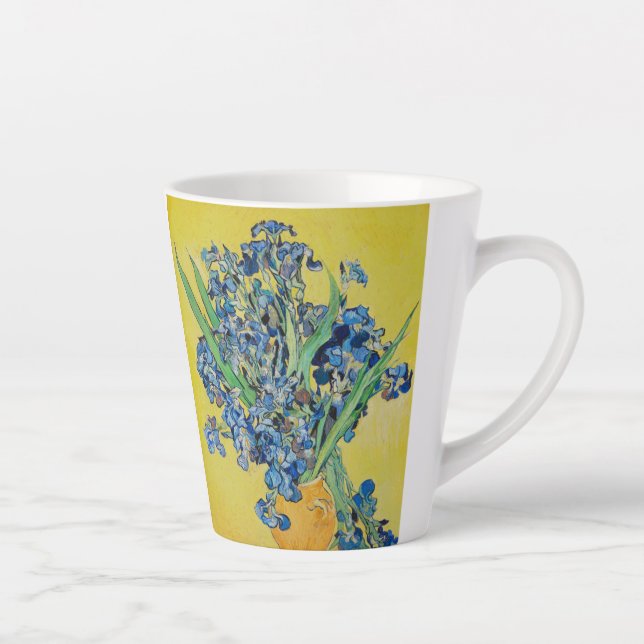 Caneca De Café Latte Irises Vincent van Gogh (Direita)