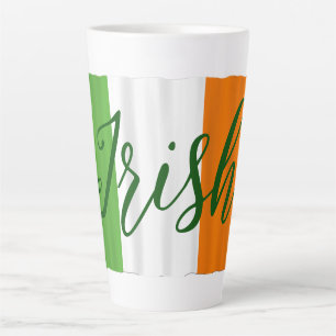 Caneca De Café Latte Irish Ireland Flag Tall