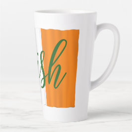 Caneca De Café Latte Irish Ireland Flag Tall