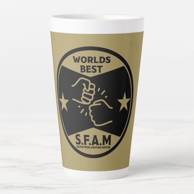 Caneca De Café Latte Irmã De Outro Senhor (Frente)