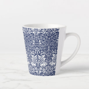 Caneca De Café Latte Irmão Coelho Marinho Padrão Azul William Morris