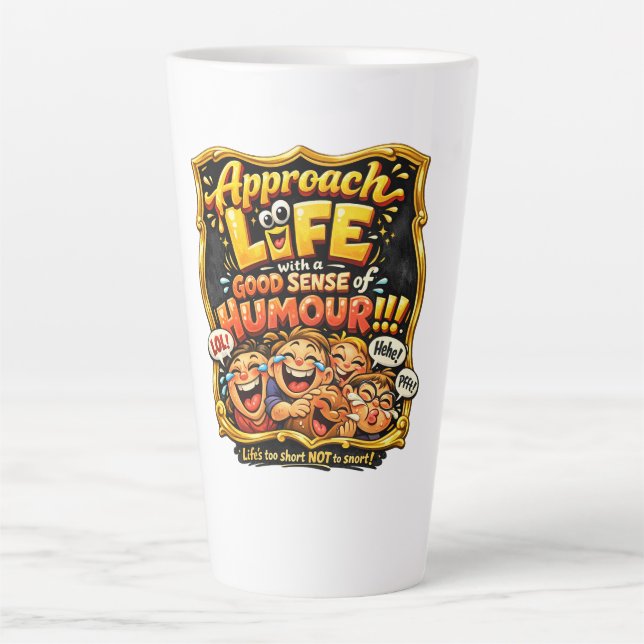 Caneca De Café Latte Irradiar alegria (Frente)