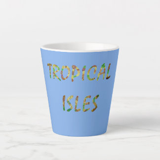 Caneca De Café Latte Isles Tropicais - Brwn