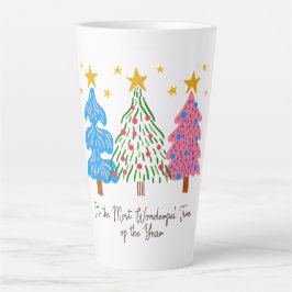 Caneca De Café Latte It's The Most Wonderful Time Christmas 